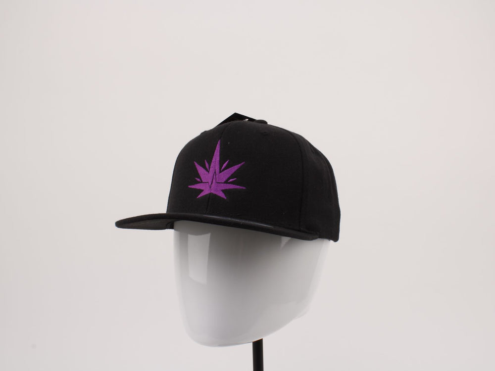 Yupoong "CanLife" SNAPBACK Cap (All Black/Purple)